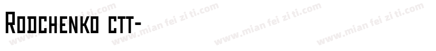 Rodchenko ctt字体转换